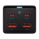 Baseus GaN3 Pro fast charging desktop adapter 2x USB-C + 2x USB-A+AC 100W 1.5m cable black