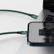 Baseus Rapid Series data cable 3-in-1 USB-C (USB-C + Lightning + USB-C) PD 20W 1.5m green