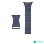 COTECi kožený magnetický řemínek Loop Band pro Apple Watch 38/40/41mm tmavě modrý