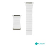 COTECi kožený magnetický řemínek Loop Band pro Apple Watch 42/44/45/49mm bílý