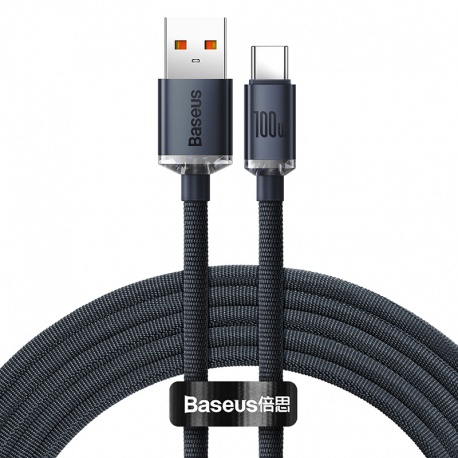Baseus Crystal Shine Series charging/data cable USB-A / USB-C 100W 2m, black