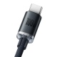 Baseus Crystal Shine Series nabíjecí / datový kabel USB-A / USB-C 100W 2m, černá