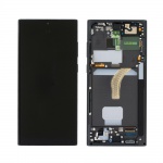 LCD + dotyk + rámeček pro Samsung Galaxy S22 Ultra G908B Phantom černá (Service Pack)