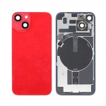 Sklo zadního krytu osazené s magnetem pro Apple iPhone 14 RED