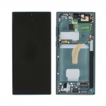LCD + dotyk + rámeček pro Samsung Galaxy S22 Ultra G908 zelená (Service Pack)