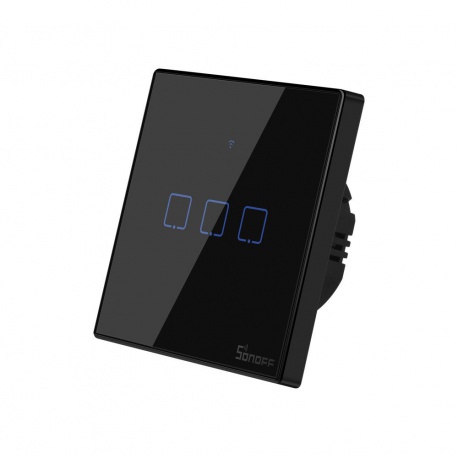 Smart WiFi + RF 433 Sonoff T3 EU TX (3-channels) black switch