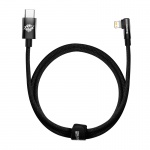 Baseus úhlový kabel USB-C - Lightning, 20W 1m, černý