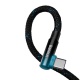 Baseus angled USB cable - type C 100W, 2m, blue