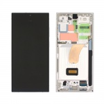 LCD + touch + frame for Samsung Galaxy S23 Ultra 5G S918 Cream / Beige (Service Pack)