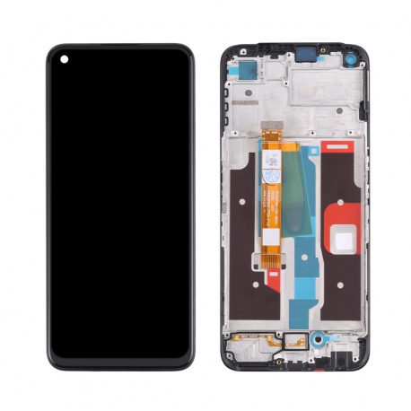 LCD + touch + frame for Realme 8i (RMX3151) black (Service pack)