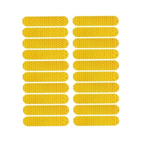 Reflective safety stickers for Scooter (20 pieces) yellow
