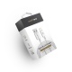 RhinoTech cable with nylon braiding USB-A to Lightning 2.4A 1M white.