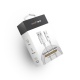RhinoTech kabel s nylonovým opletem USB-A na USB-C 27W 1M bílá