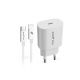 RhinoTech 25W PD charging adapter with USB-C to Lightning 27W 1M white cable