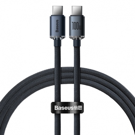 Baseus Crystal Shine Series charging / data cable USB-C / USB-C 100W 1.2m, black