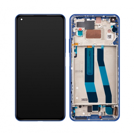 LCD + Dotyk + Rámeček pro Xiaomi 11 Lite 5G NE/Mi 11 Lite 4G/5G 2021 modrá (Service Pack)