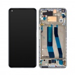 LCD + Dotyk + Rámeček pro Xiaomi 11 Lite 5G NE/Mi 11 Lite 4G/5G 2021 bílá (Service Pack)