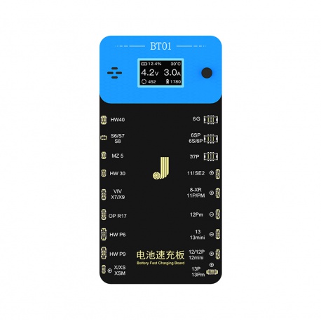 JC BT01 battery board and battery health tester for iPhone 6-13 and Android.