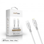 RhinoTech LITE MFi cable with nylon braid USB-C to Lightning 1.2m silver