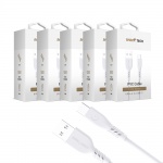 RhinoTech LITE PVC USB-A to USB-C cable 1.2m white (5 pieces)