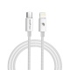 RhinoTech cable with nylon braiding USB-C to Lightning 27W 1M white (set of 5)