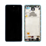 LCD + touch + frame for Samsung Galaxy A72 4G/5G A725/A726 2021 blue (Service pack)