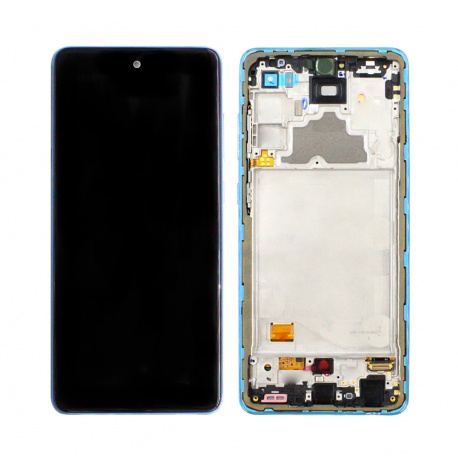 LCD + dotyk + rámeček pro Samsung Galaxy A72 4G/5G A725/A726 2021 modrá (Service pack)