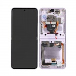 LCD + dotyk + rámeček pro Samsung Galaxy Z Flip 3 5G F711 fialová bez kamery (Service Pack