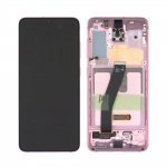 LCD + dotyk + rámeček pro Samsung Galaxy S20 4G/5G G980/G981 bez kamery růžová (SP)